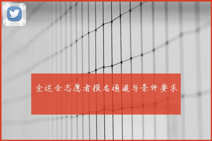 全运会志愿者报名通道与条件要求